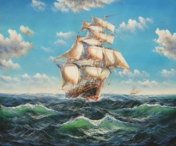 peintures de bateaux sur toile