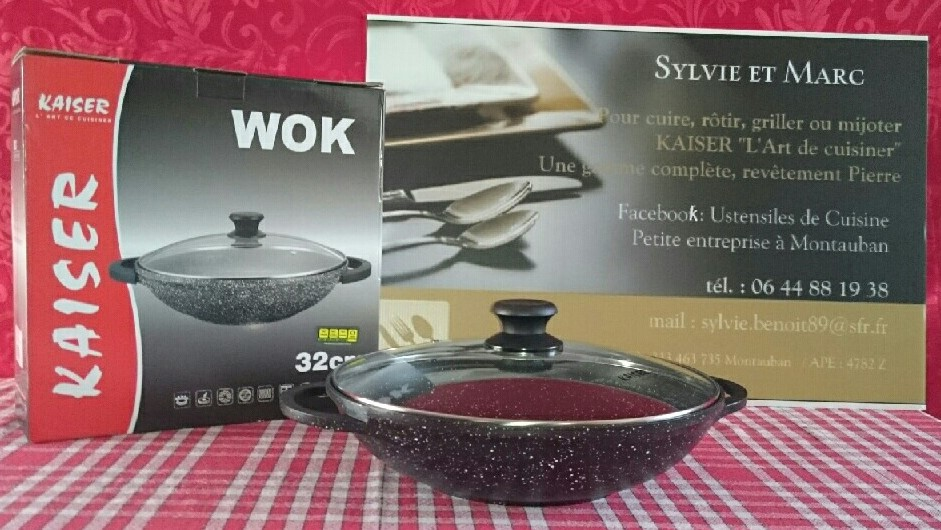 le wok, revêtement pierre, tous feux dont induction