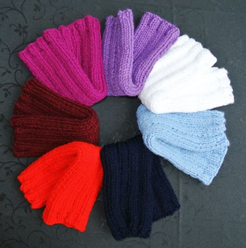guêtres laine tricotées main