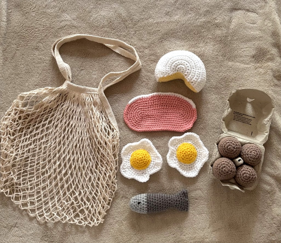 lot épicerie au crochet jeu de dinette 